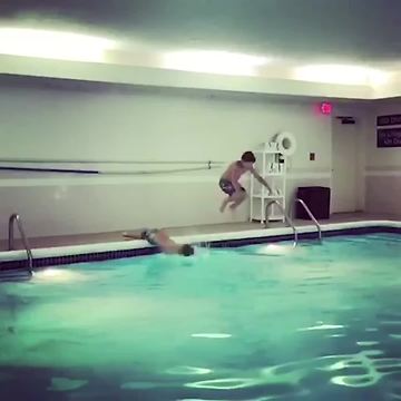 Cannonball Pool Jump Fail