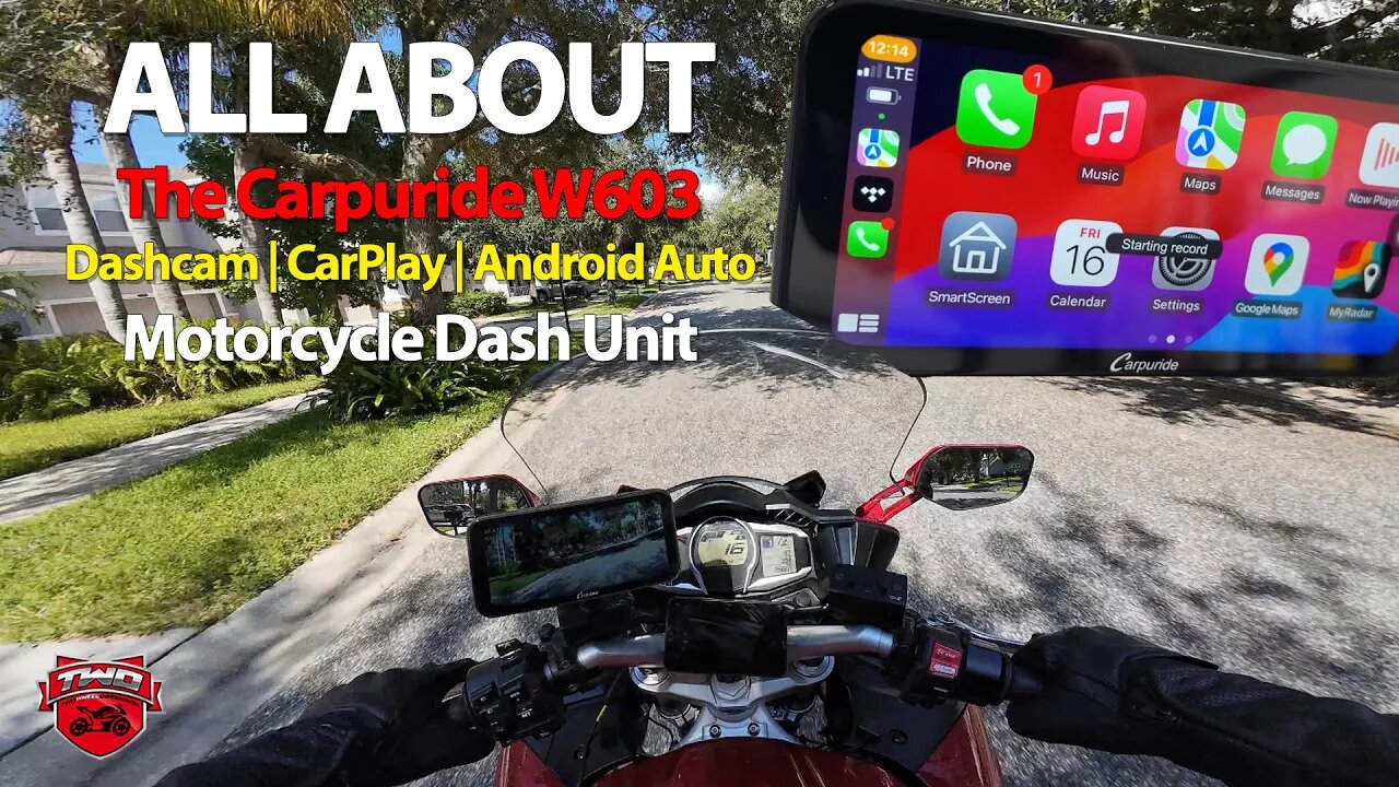 ALL ABOUT The Carpuride W603 Motorcycle Dashcam CarPlay Android Auto Dash Unit - FULL Review