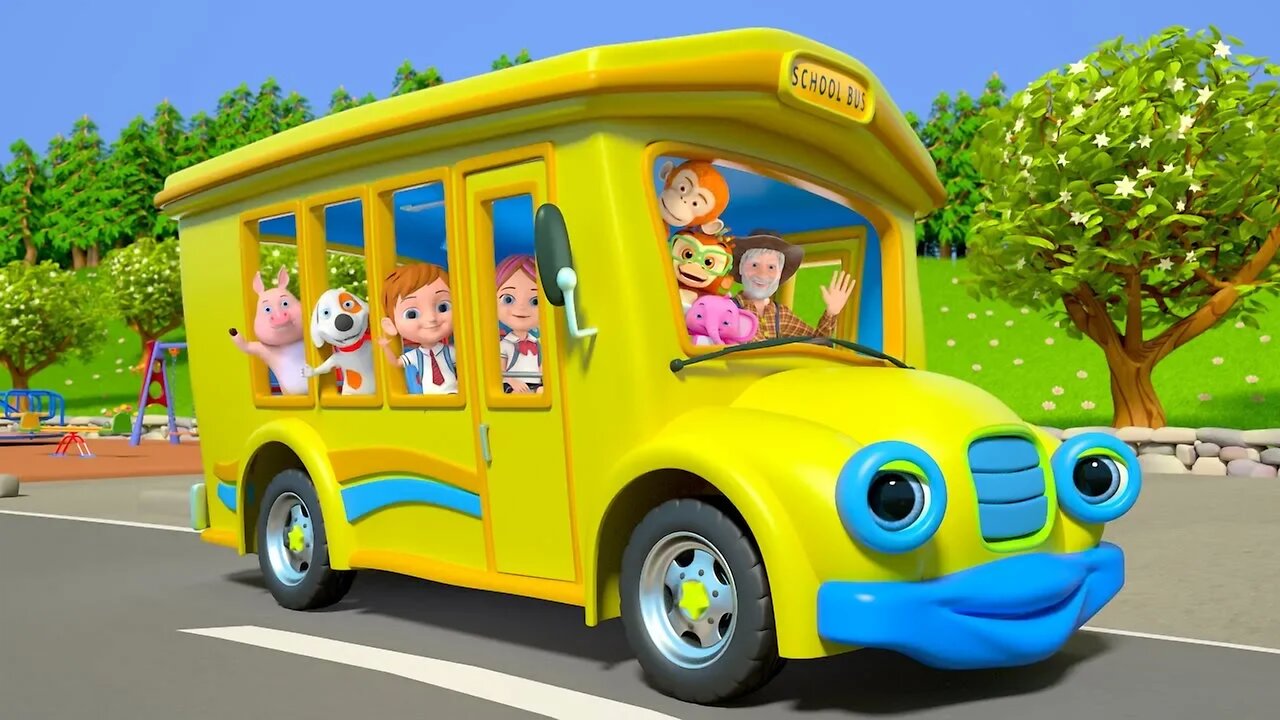 Wheels On The Bus | Kindergarten Nursery Rhymes for Kids | Cartoons for Children | Little Treehouse