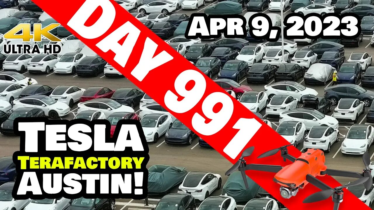 MEGA MODEL Ys SHIPPING OUT OF GIGA TEXAS! - Tesla Gigafactory Austin 4K Day 991 - 4/9/23 - Tesla TX