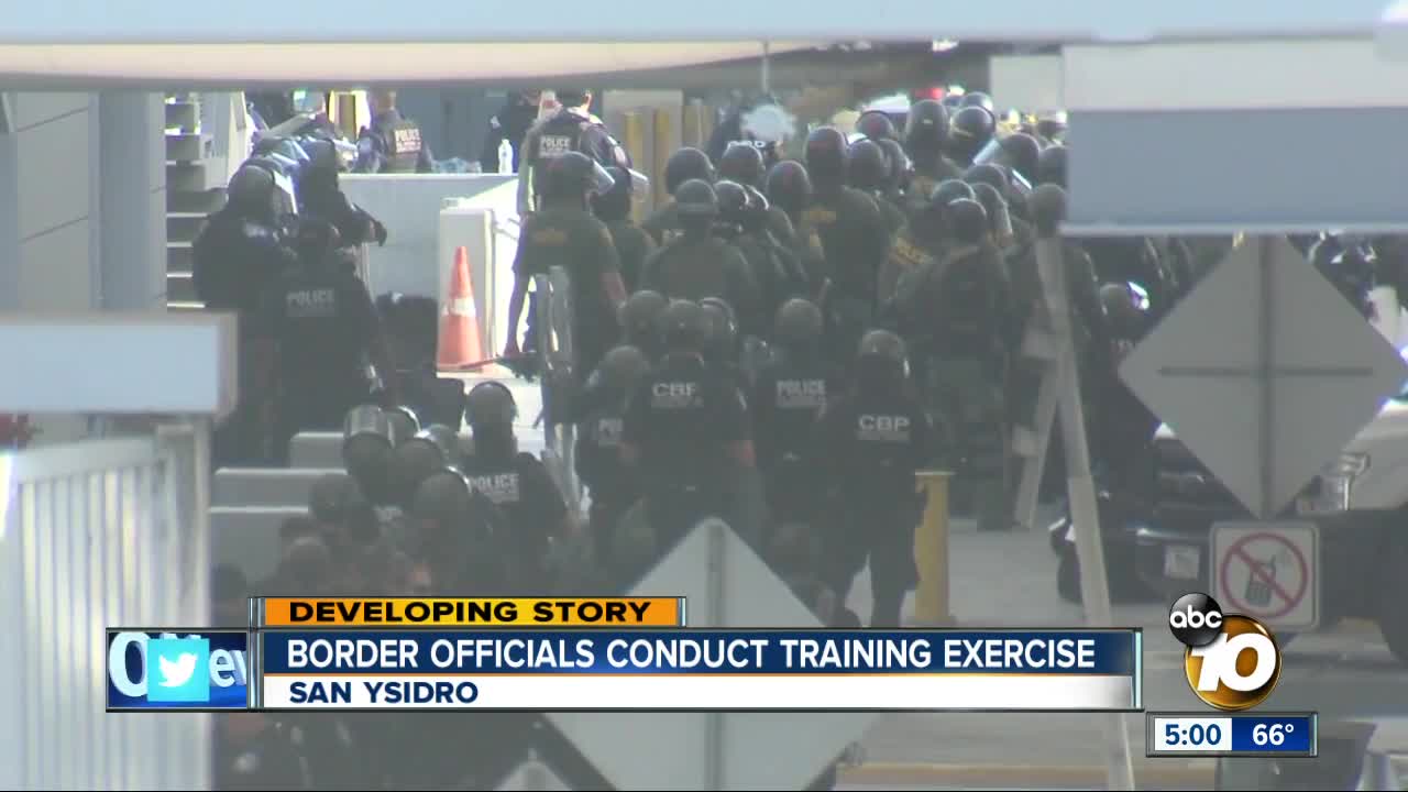 Border officials mobilize for a massive training exercise