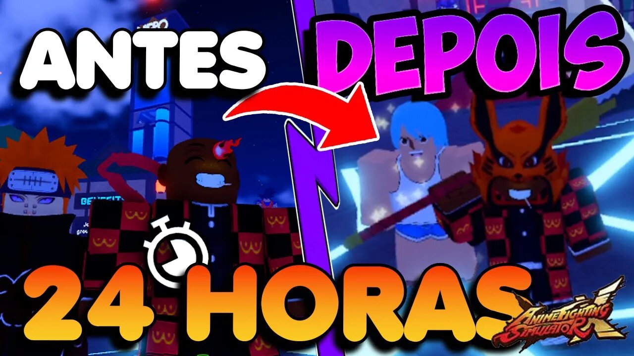 24 HORAS NA UPDATE 3 DO ANIME FIGHTING SIMULATOR X PRA ENTENDER PORQUE TODOS AMAM ESSE JOGO - ROBLOX