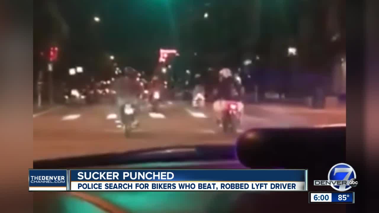 Police search for bikers who beat, robbed Lyft driver