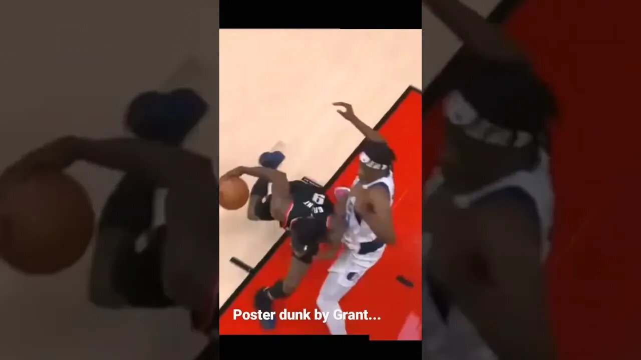 Poster dunk by Grant. #shorts #basketball #nba