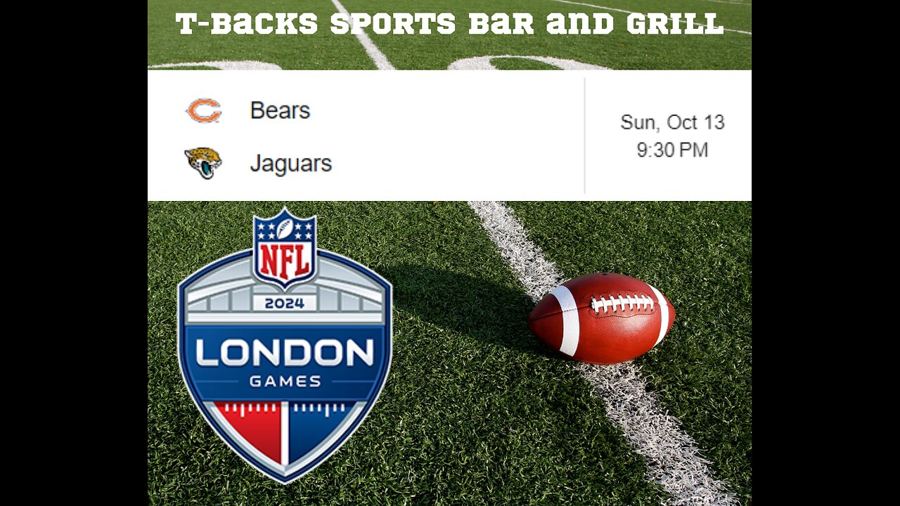 T-Backs Sports Bar and Grill Sports Schedule and Hot Dog Special for Sunday Oct 13, 2024