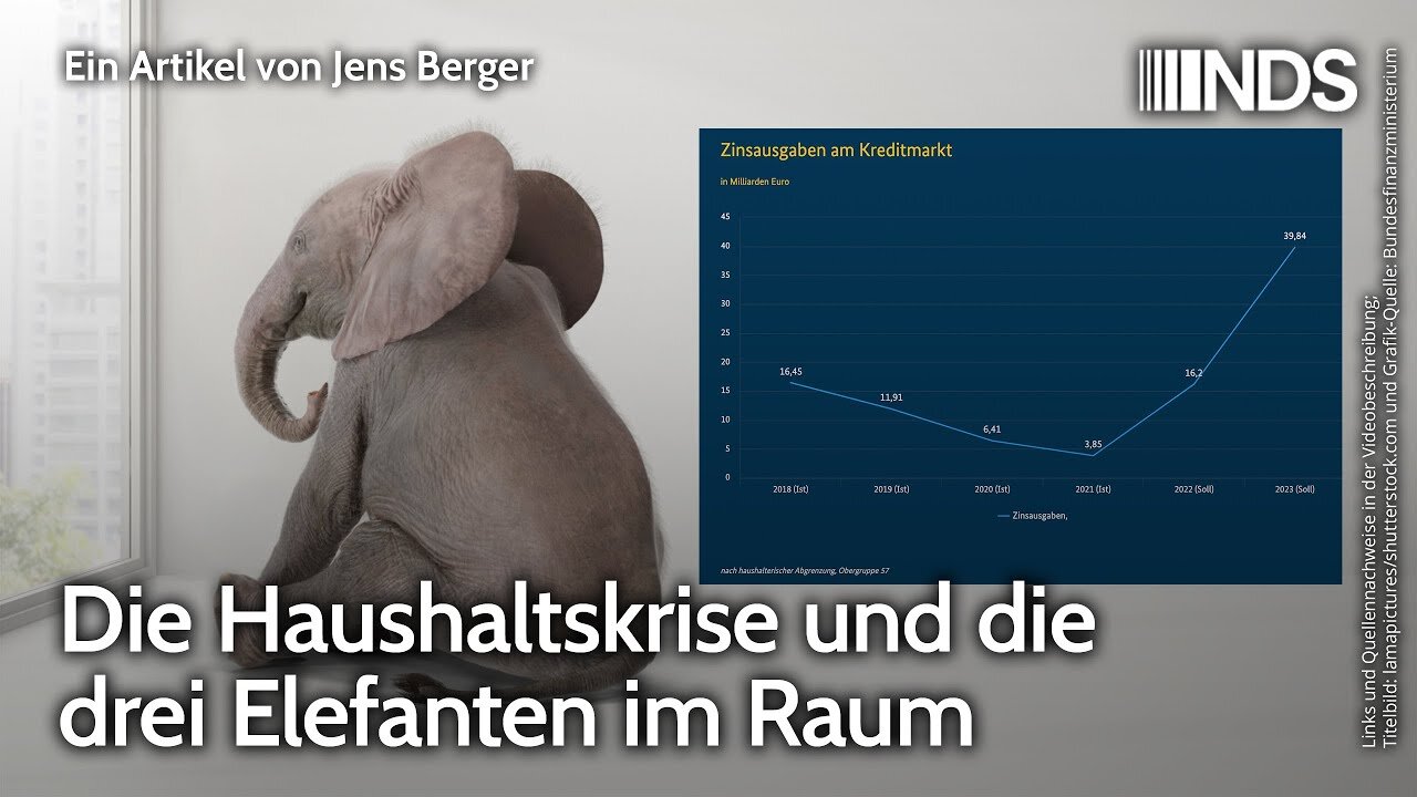 Die Haushaltskrise und die drei Elefanten im Raum.Jens Berger@NDSππππ COV ID1984