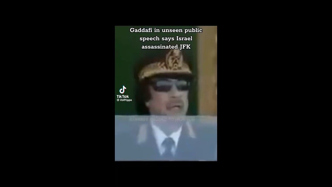 Gaddafi on the John F Kennedy Assassination