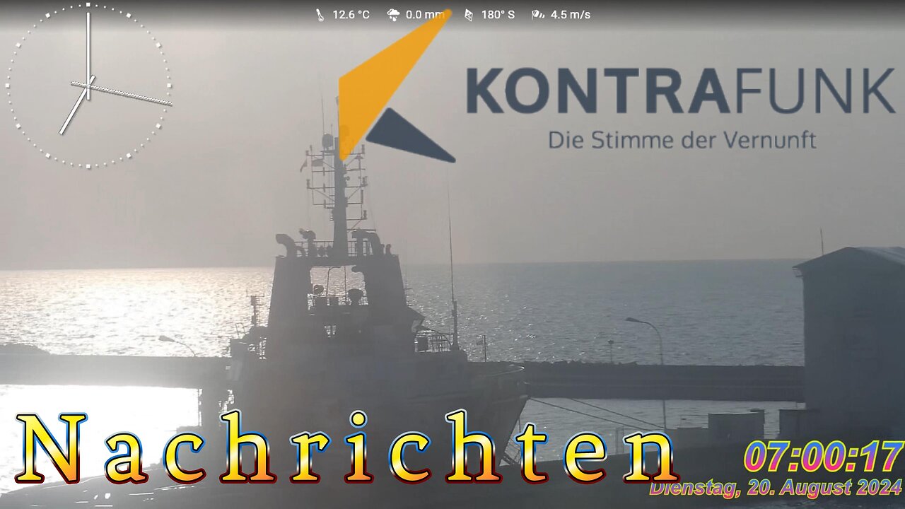 Nachrichten im Kontrafunk 20.08.2024 – 07:00 Uhr #glaubewenig, #hinterfragealles, #denkeselbst