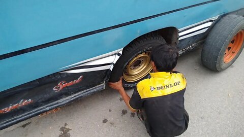 Saved by Angels! Buying and installing tires, A Part 2 Tebing Tinggi