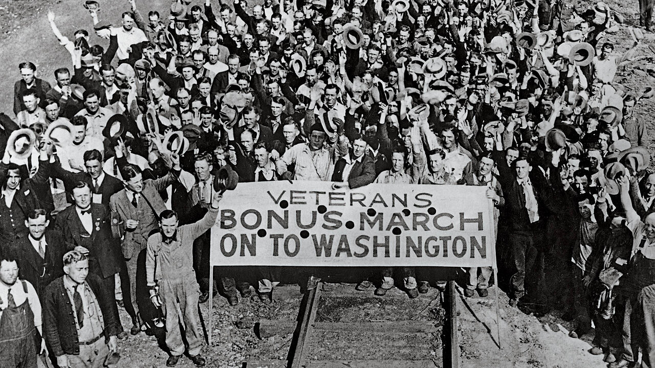 The US Goverment Killed Its own WW1 Veterans - Bonus Army Marches In Washington DC 1933