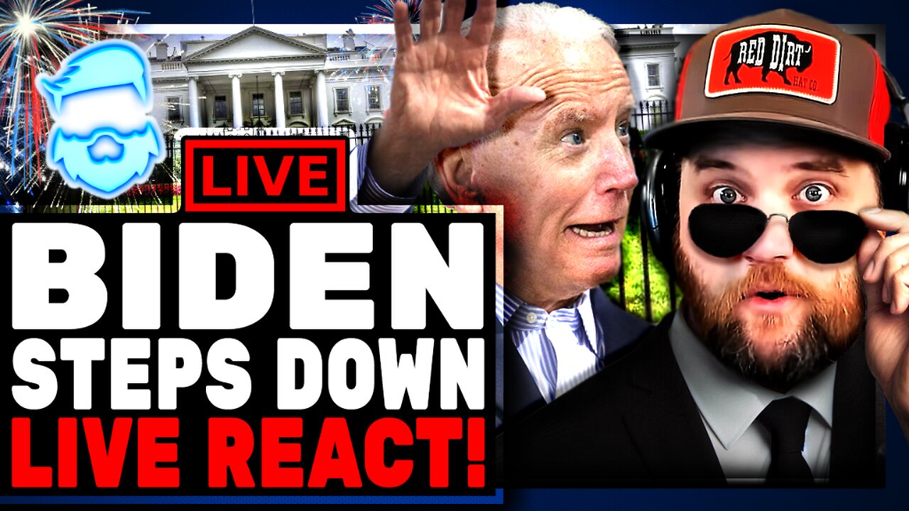 Biden QUITS Live Reaction, Commentary & Party! Starts At 7:30EST!