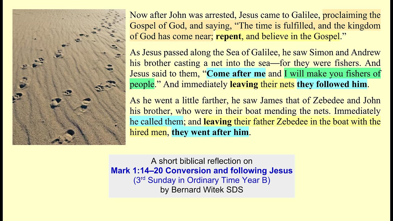 Mark 1:14–20 Conversion and following Jesus