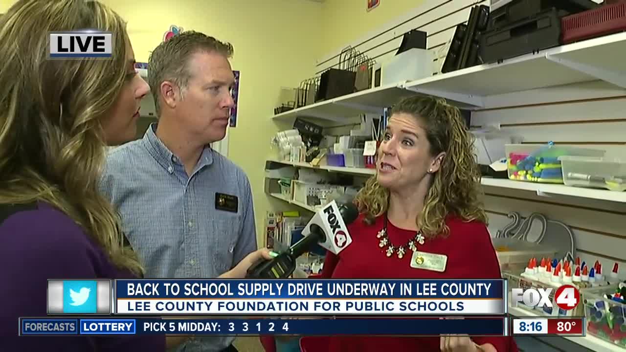 Foundation for Lee County Public Schools holds local supply drive