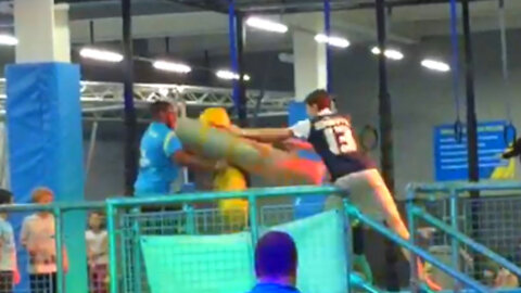 Gladiator Jousting at Trampoline Park!