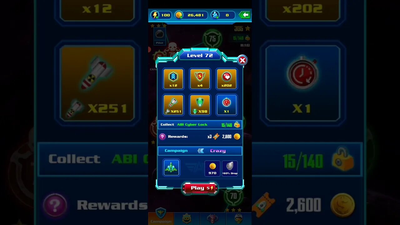 GALAXY ATTACK ALIEN SHOOTER - LEVEL 72 CRAZY