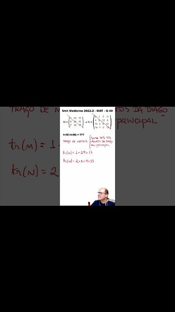 Vestibular Medicina UNIT 2022.2 Questão 40 #shorts