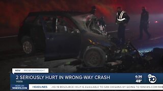 2 seriously hurt in wrong-way crash in Vista