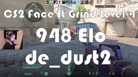 CS2 Face-It Grind - Face-It Level 4 - 948 Elo - de_dust2