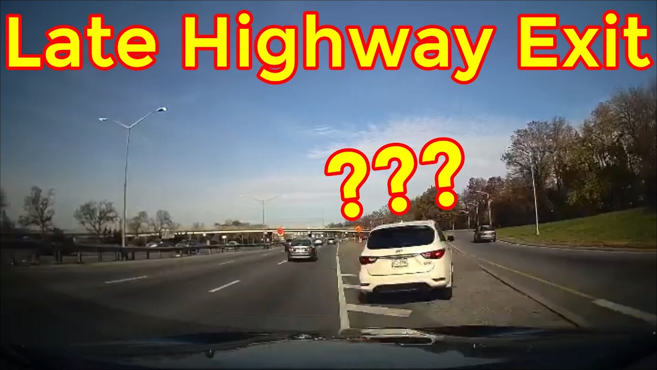 Driver attempting late highway exit cuts me off. | Caught On Dashcam | Close Call | Footage Show