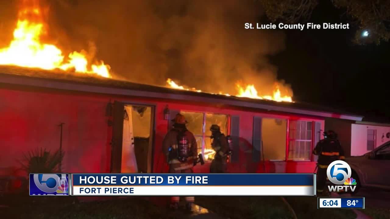 House gutted by fire in Fort Pierce