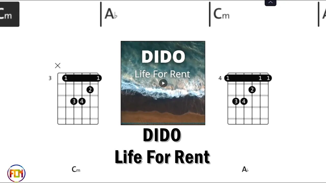 DIDO Life For Rent - FCN Guitar Chords & Lyrics HD