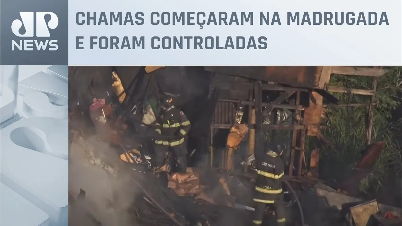 Incêndio em comunidade na Zona Leste de SP deixa 50 casas destruídas