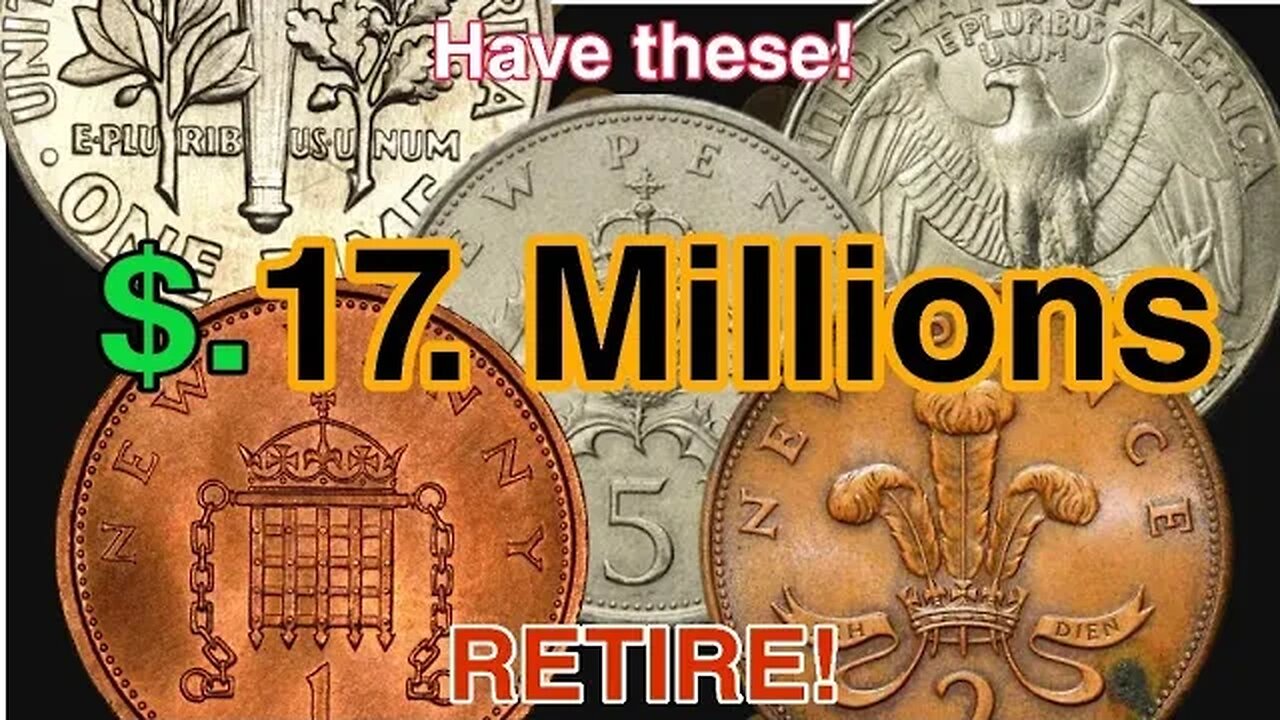 Top 50 ULTRA 2 New Pence RARE pennies, Dime,Dollar's Coins worth A LOT of MONEY! Coins worth money!