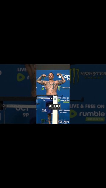 Travis Aragon weighs in at 184 lbs before his Middleweight Contender match at Power Slap 5!