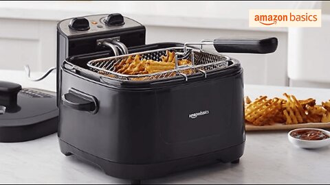 Amazon Basics 2 Liter Electric Deep Fryer, Black