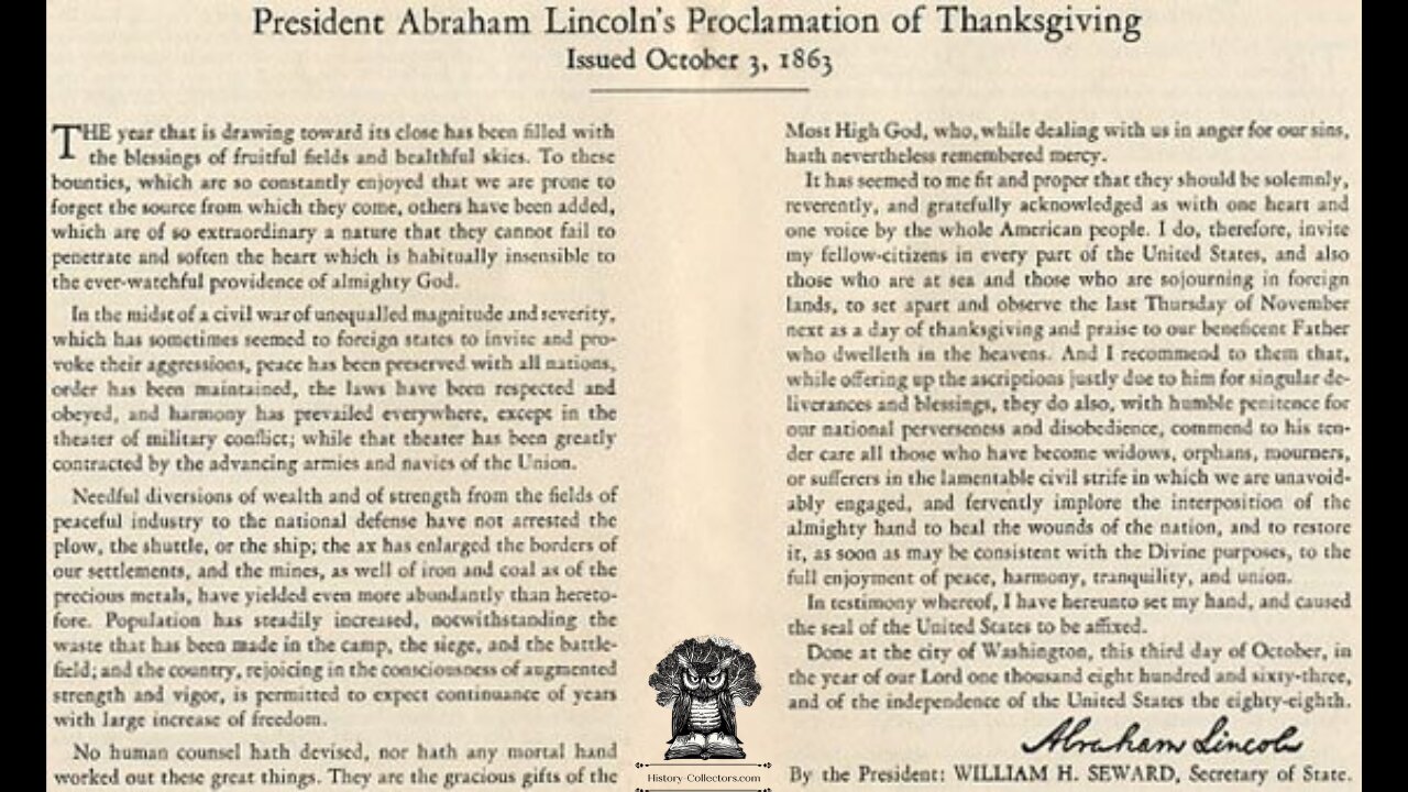 #OnThisDate October 3, 1863 - Origins Of Gratitude