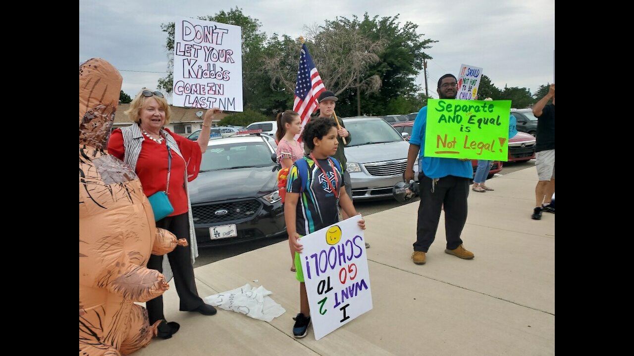 Bellehaven Elementary School Re-Entry Plan Protest 8.12.21 Part 1/2