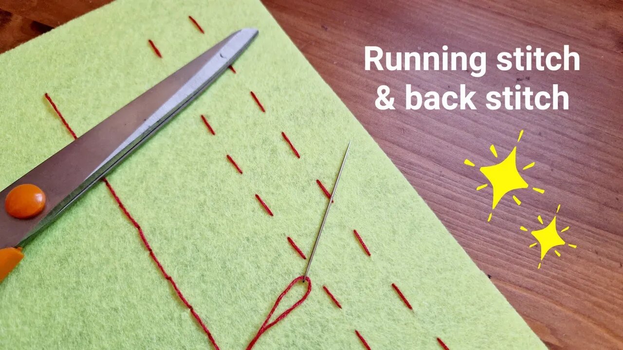 How to do running stitch and back stitch.