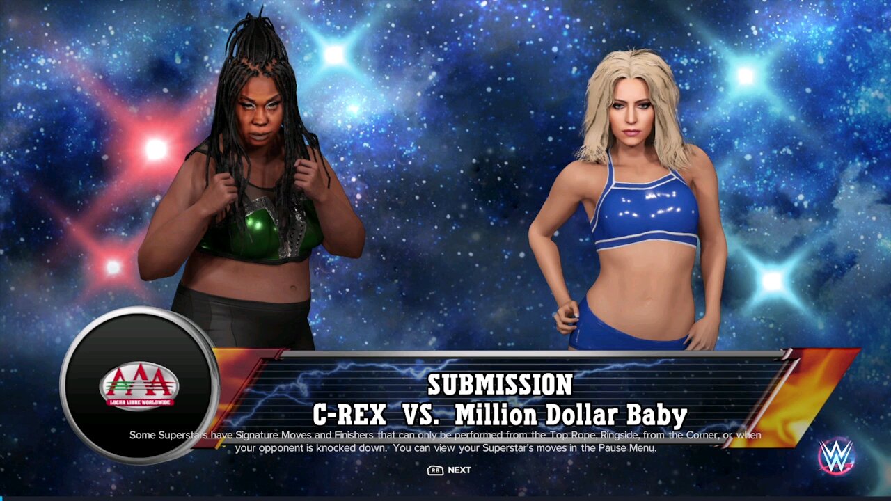 WWE 2k23 submission- Million Dollar Baby vs C-Rex