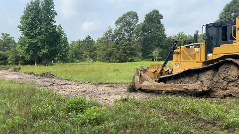 Pond excavation in progress day 1