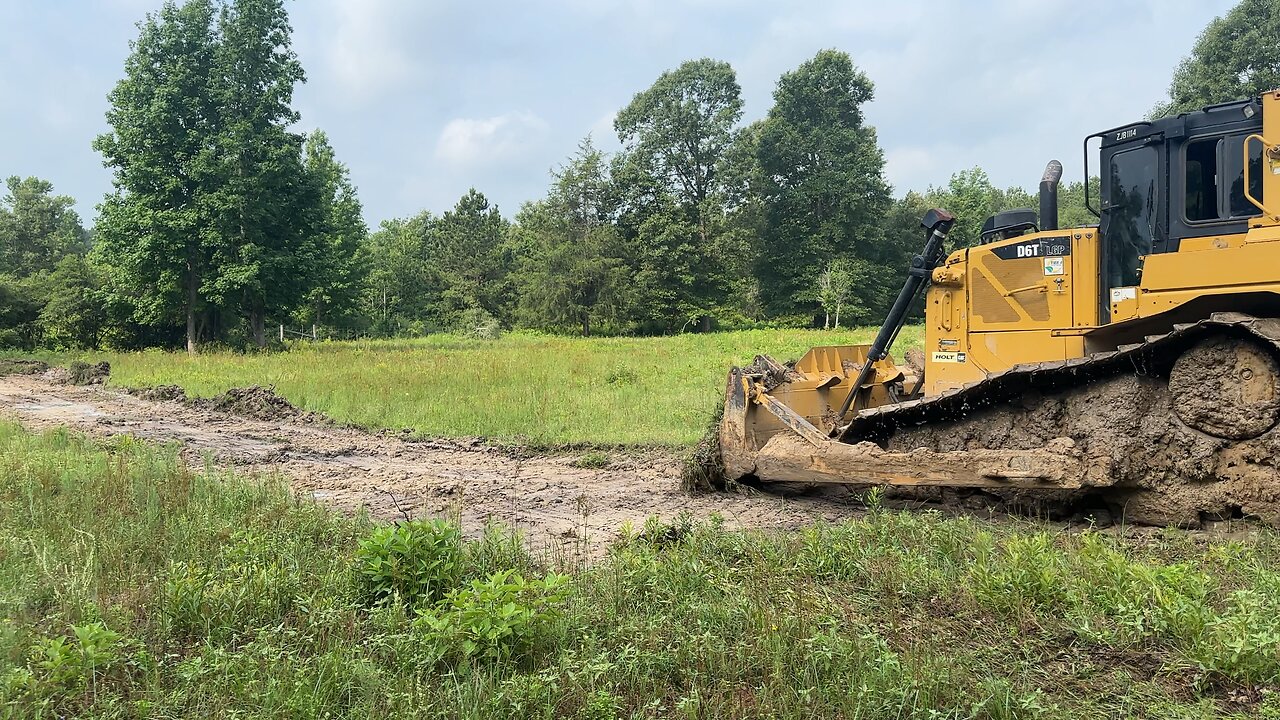 Pond excavation in progress day 1