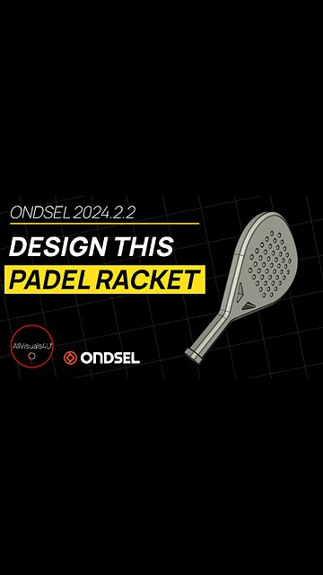 🥎 Ondsel Tutorial - Model A Padel Racket - Padel 3D - Ondsel ES - Ondsel FreeCAD | #Shorts