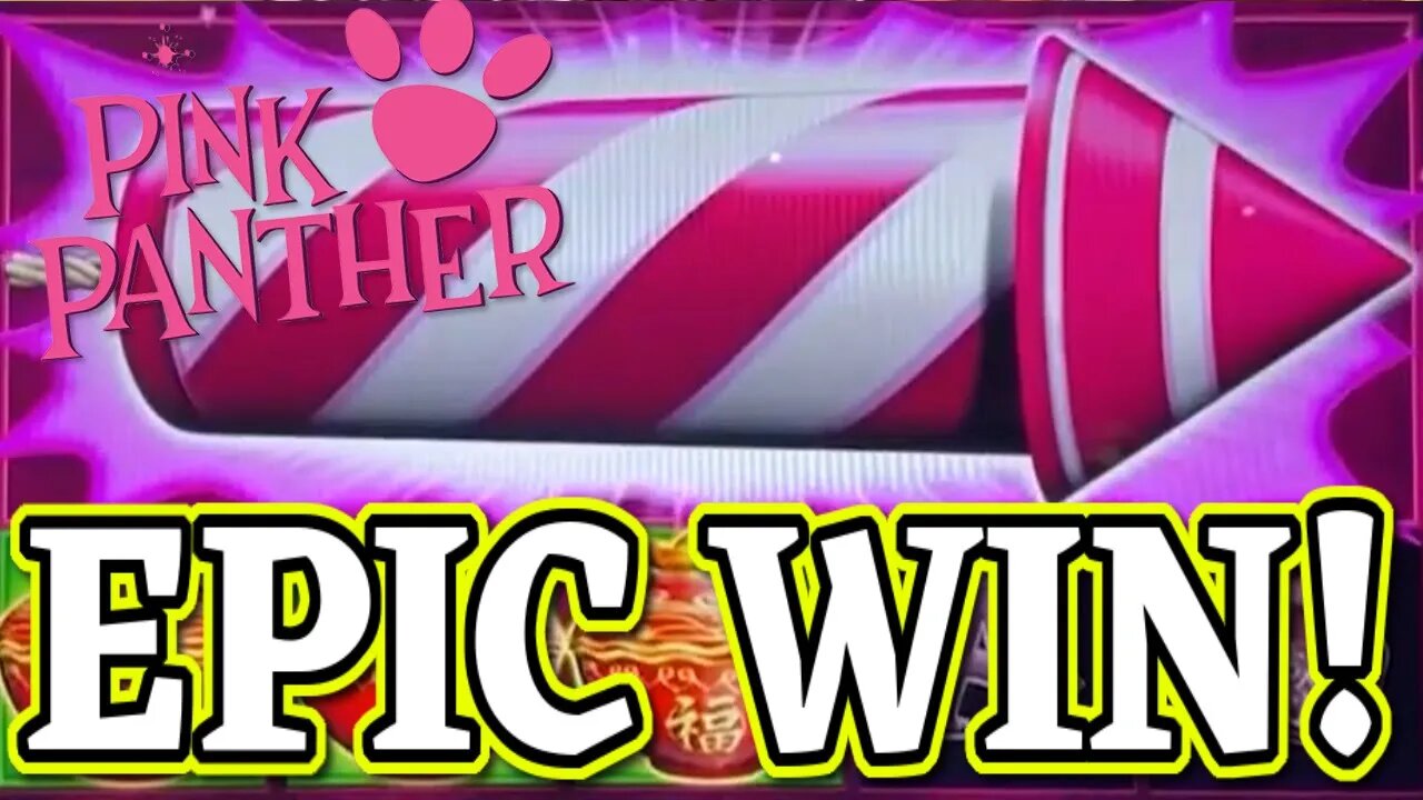 EPIC JACKPOT EXPOLDES ON MAX BET PINK PANTHER SLOTS!