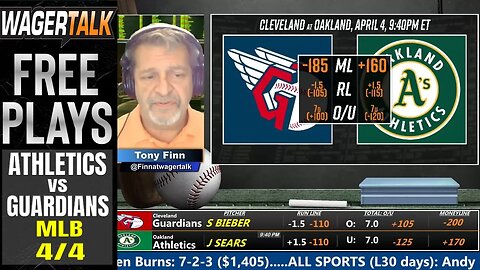 Oakland Athletics vs Cleveland Guardians Prediction, Picks & Odds | MLB Betting Advice | April 4