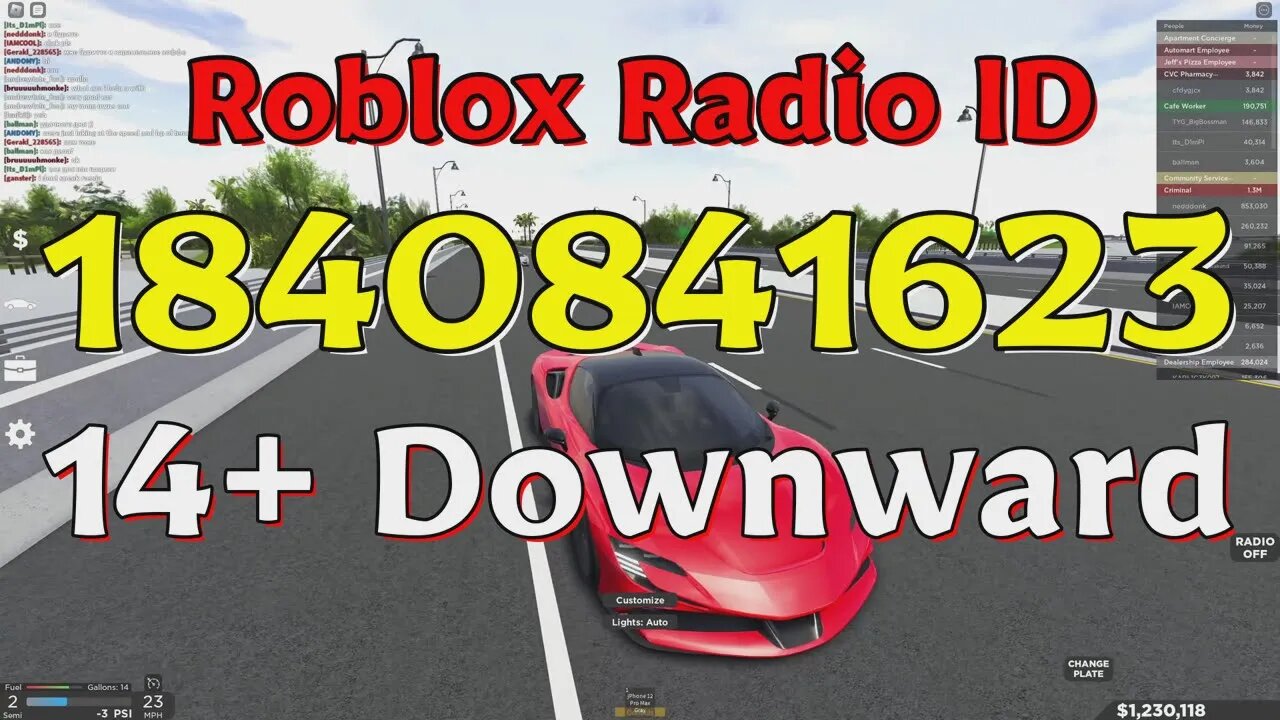 Downward Roblox Radio Codes/IDs