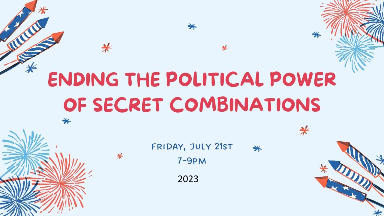 Event Recording – Ending the Political Power of Secret Combinations