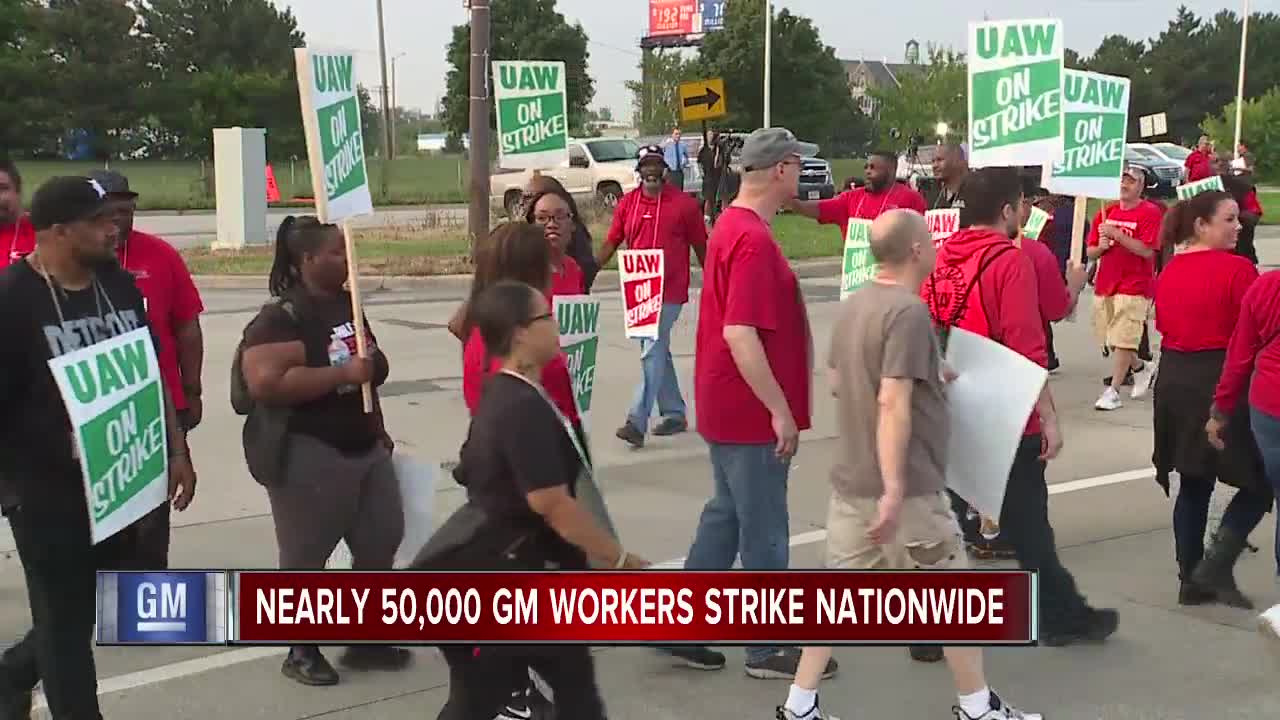 'I feel betrayed.' UAW workers march in front of GM plant for first day of strike