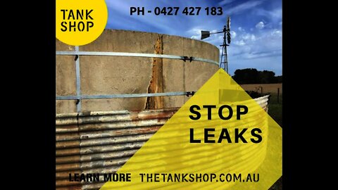 leaking concrete water tank repair process - this video shows how to repair leaking tanks.