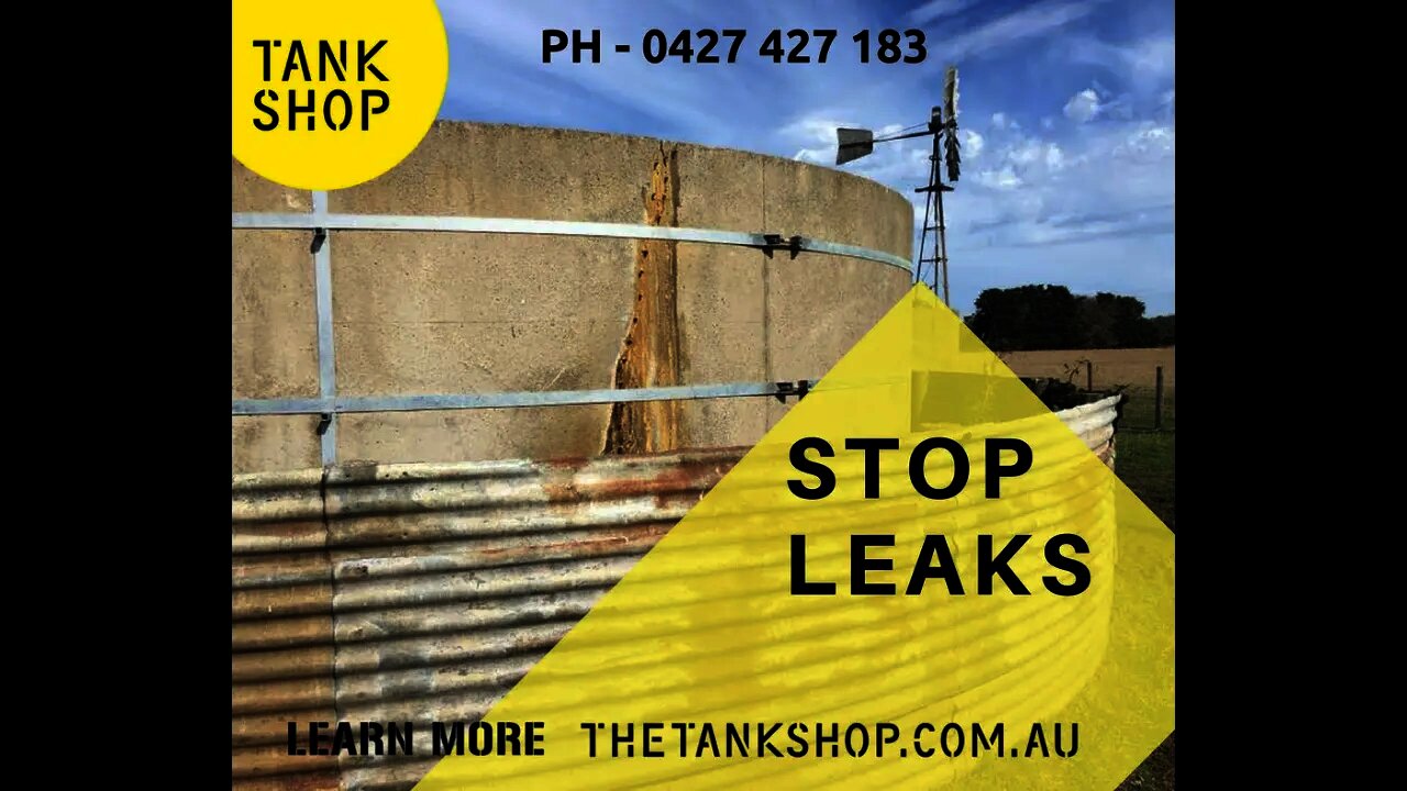 leaking concrete water tank repair process - this video shows how to repair leaking tanks.