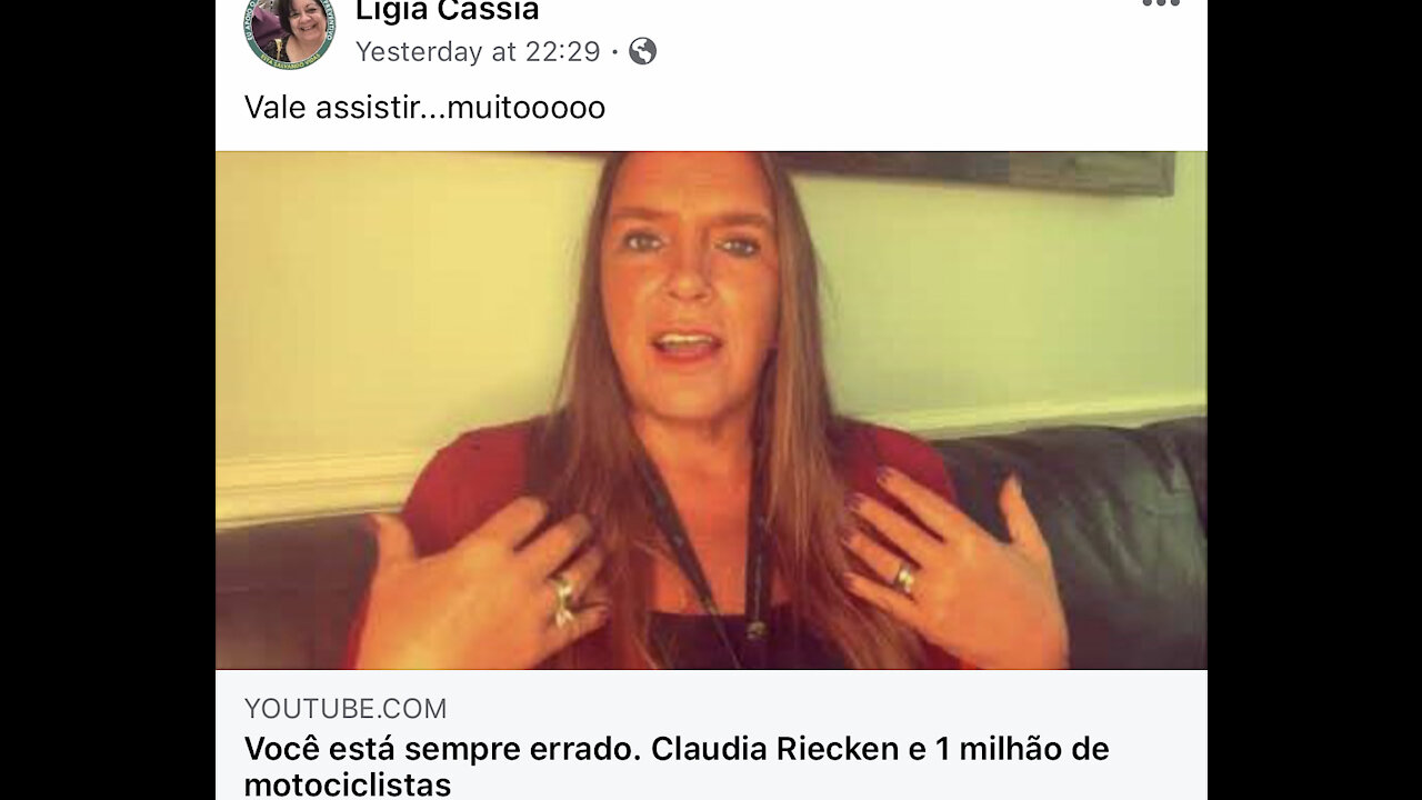 Você está sempre errado : Claudia Riecken e 1 milhão de motociclistas