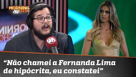 “Eu não chamei a Fernanda Lima de hipócrita, eu constatei”, diz Bernardo Küster