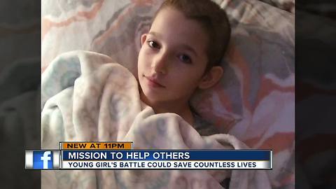 Child diagnosed with brain cancer hopes to save other children by donating her tumor tissue