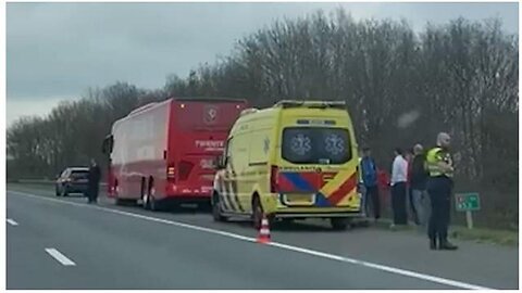 Football player has medical emergency on Team Bus while driving home after away game - FC Twente