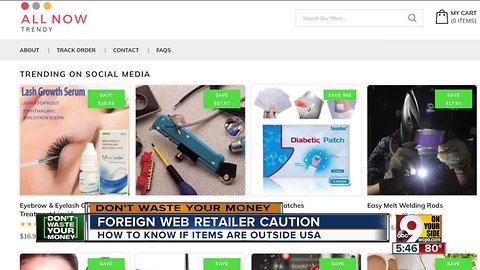 Be careful buying from foreign retailers online