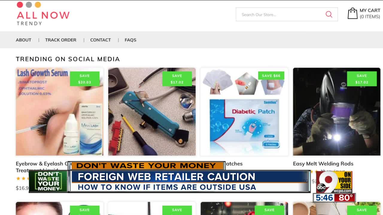 Be careful buying from foreign retailers online