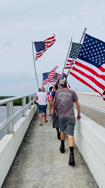 American Flag Walk - March 12, 2022 - Vero Beach, FL - *We walk Barber Bridge every Saturday 10 am*